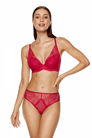 Biustonosz push up Rouge B1 Red - Czerwony